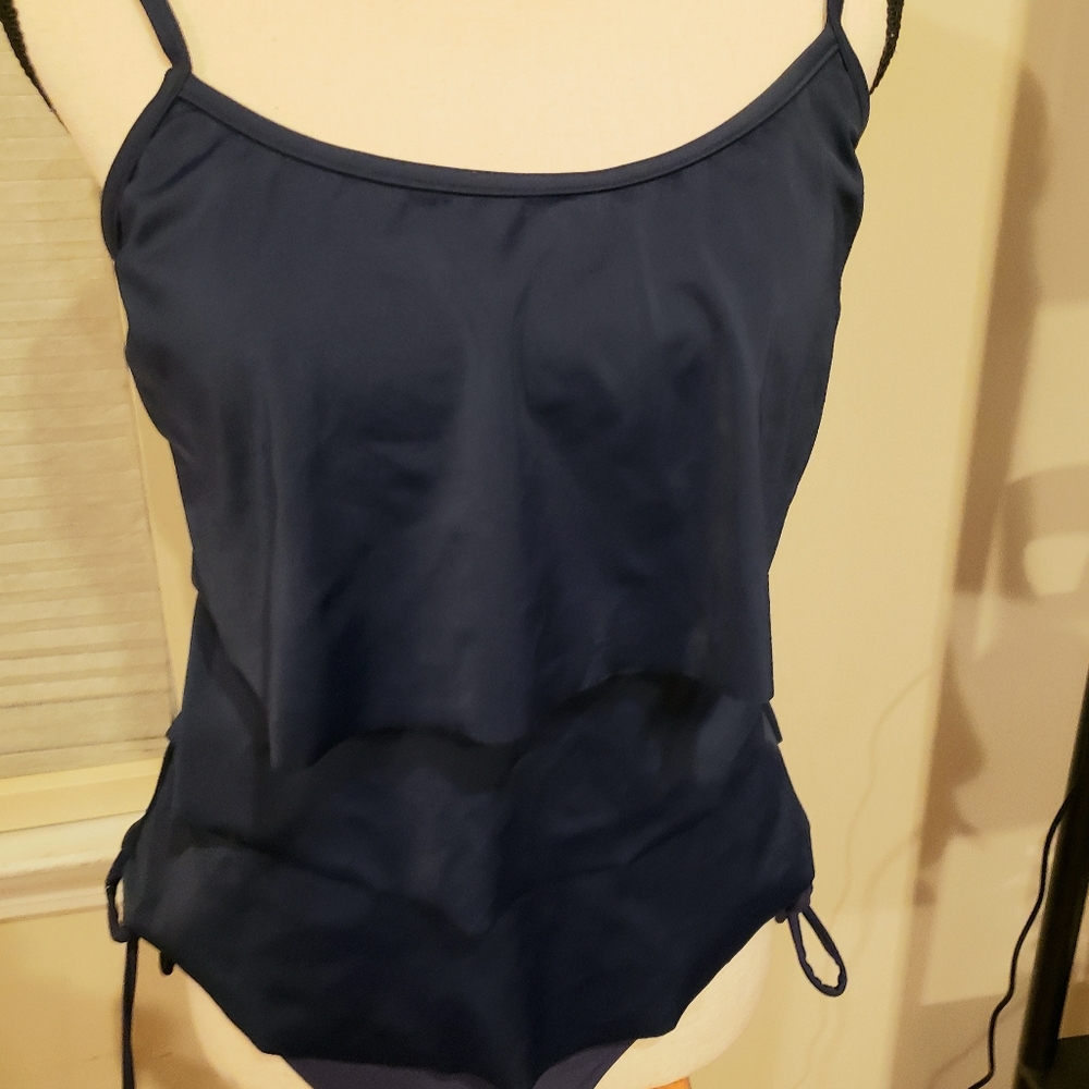 Caribean Joe-3 Tiered Tankini w Cover up